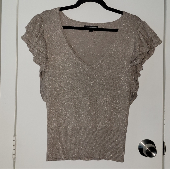 Express Design Studio sparkly ruffle sweater - Picture 6 of 6